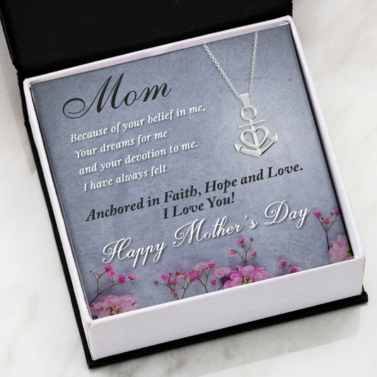 ANCHORED IN FAITH HOPE and LOVE Necklace