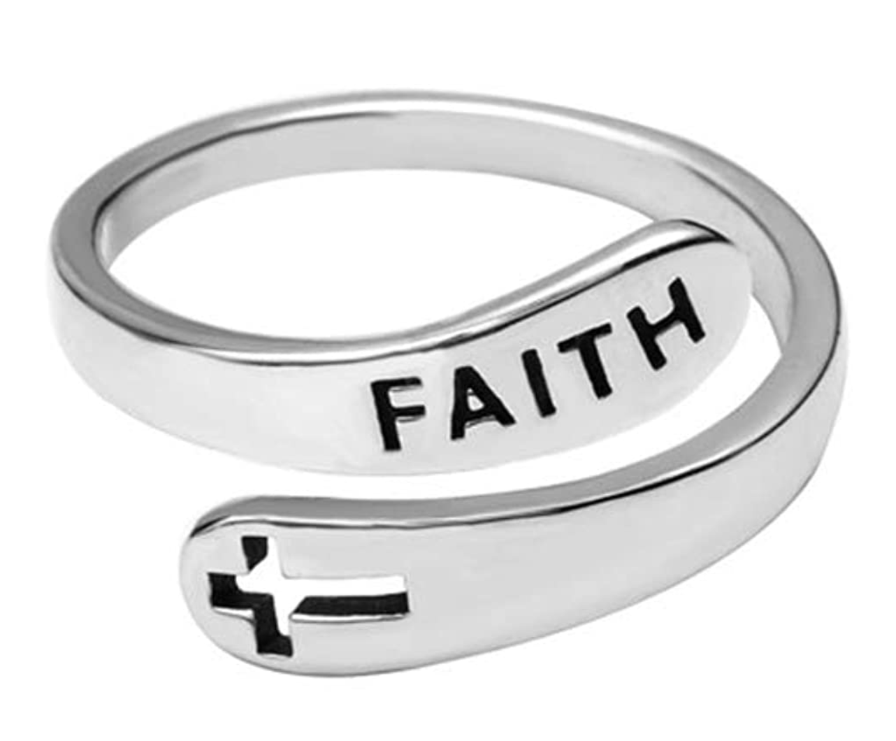 STERLING SILVER FAITH RING