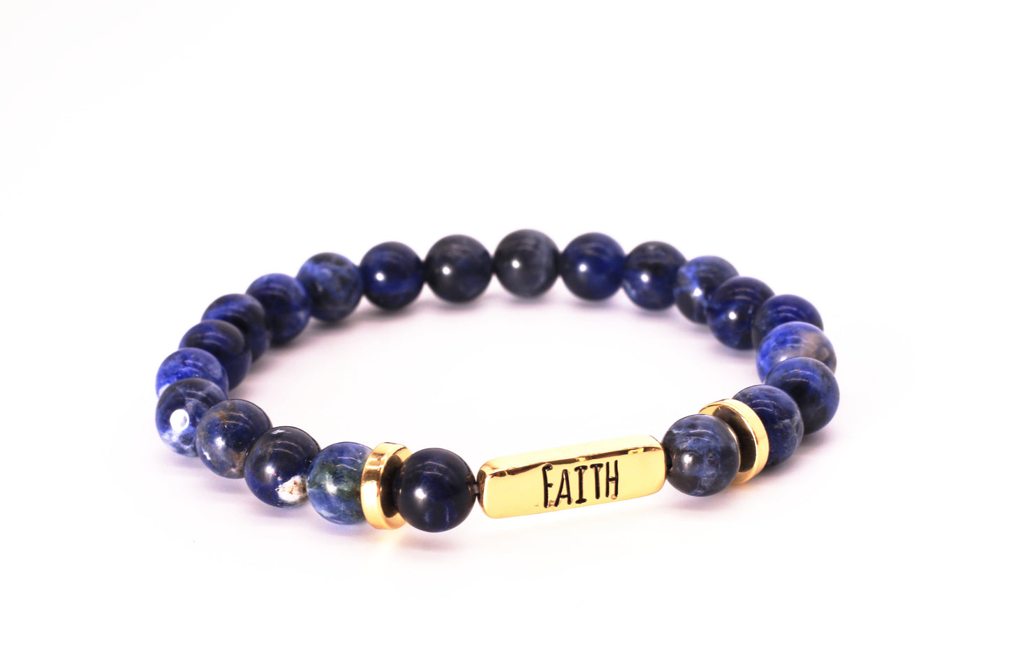 Blue FAITH Bracelet 12K Gold